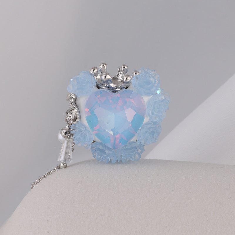 Wholesale Color Changing Love Zircon Crown Soft Ceramic Diamond Ball with Straight Hole Beads